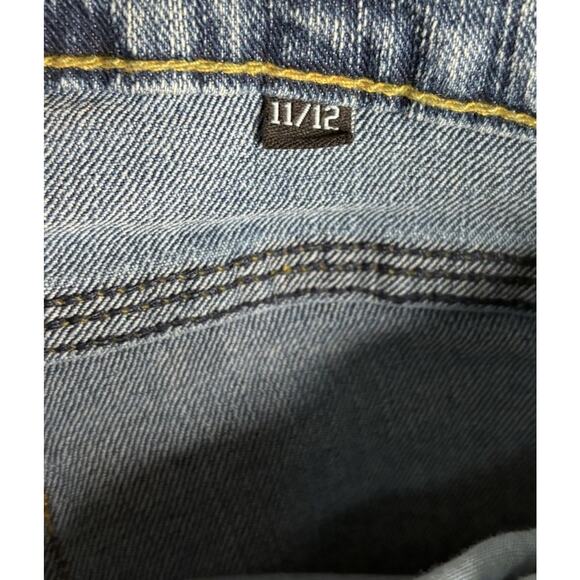 Danesi Flare Jeans Dark Wash Rhinestone Size 11/12 Mid Rise Bedazzled - Picture 10 of 11